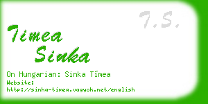 timea sinka business card